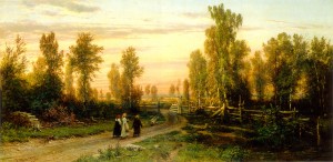 Three ladies crossing road
